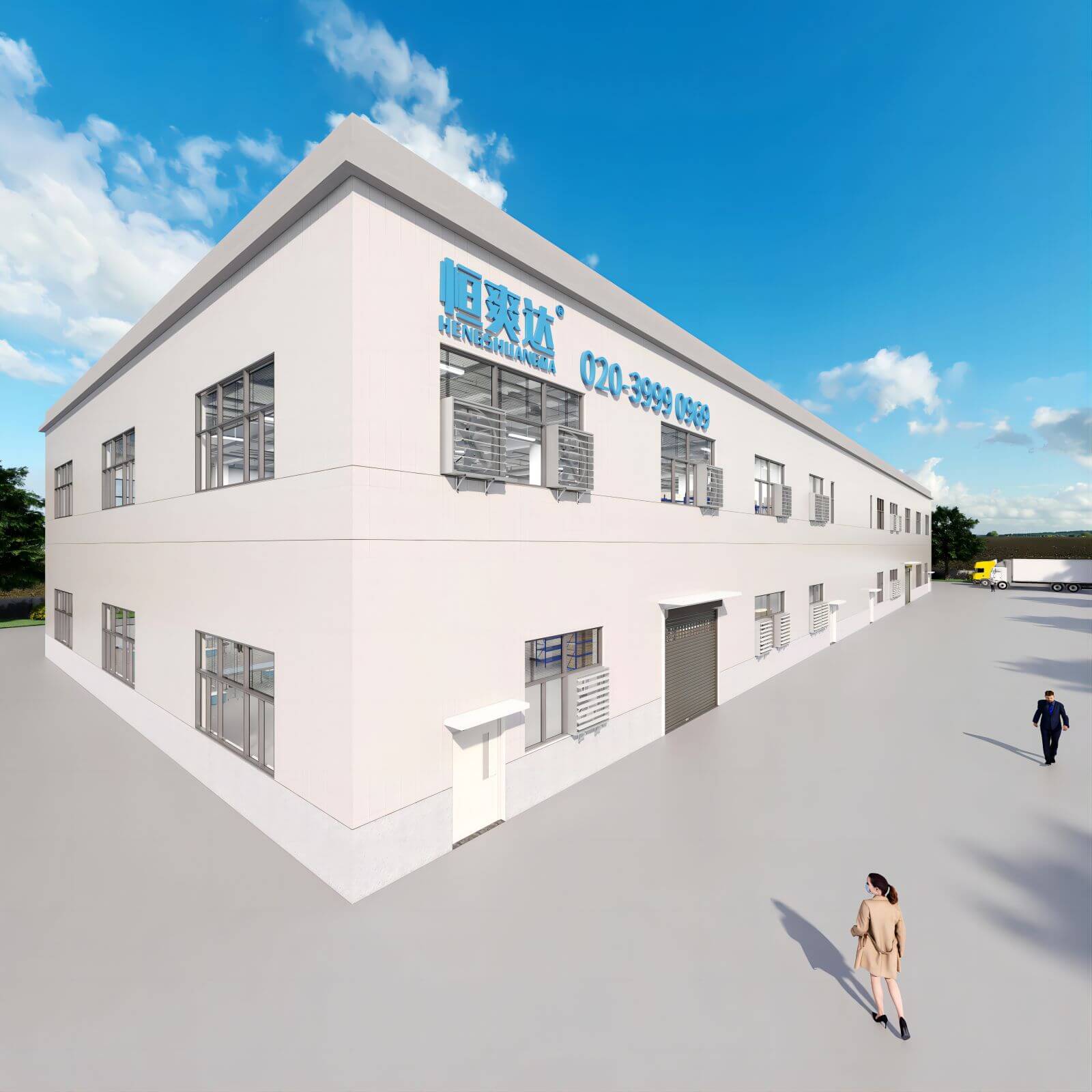 Exhaust Fan + Air Cooler + Indoor HVLS FAN Solution